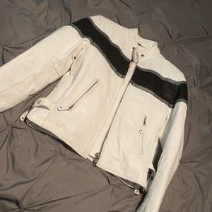 Two layer motorcycle leather jacket